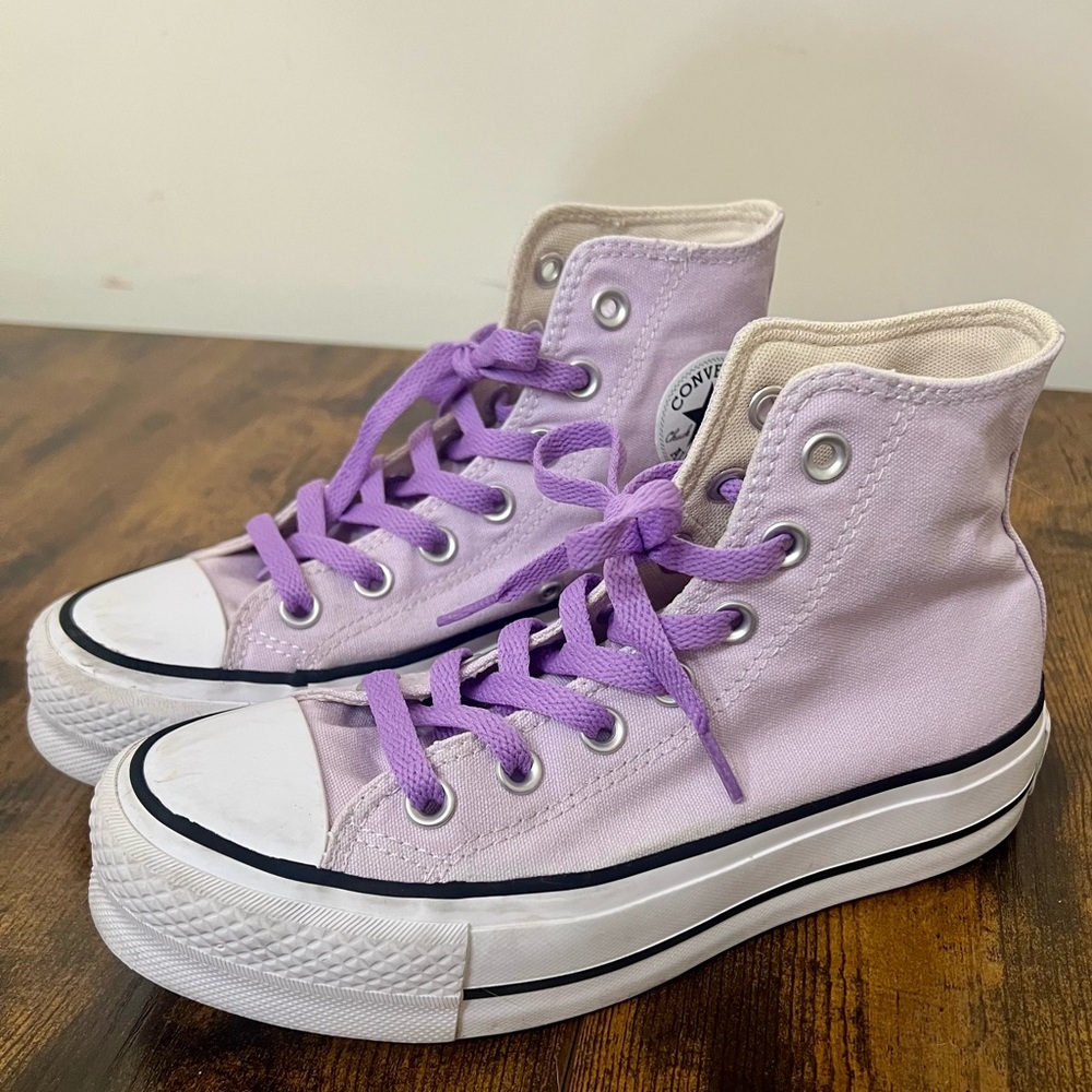 Converse Chuck Taylor All Star Lift Platform Sneakers Shoe SZ 6 Violet Purple - Picture 3 of 7